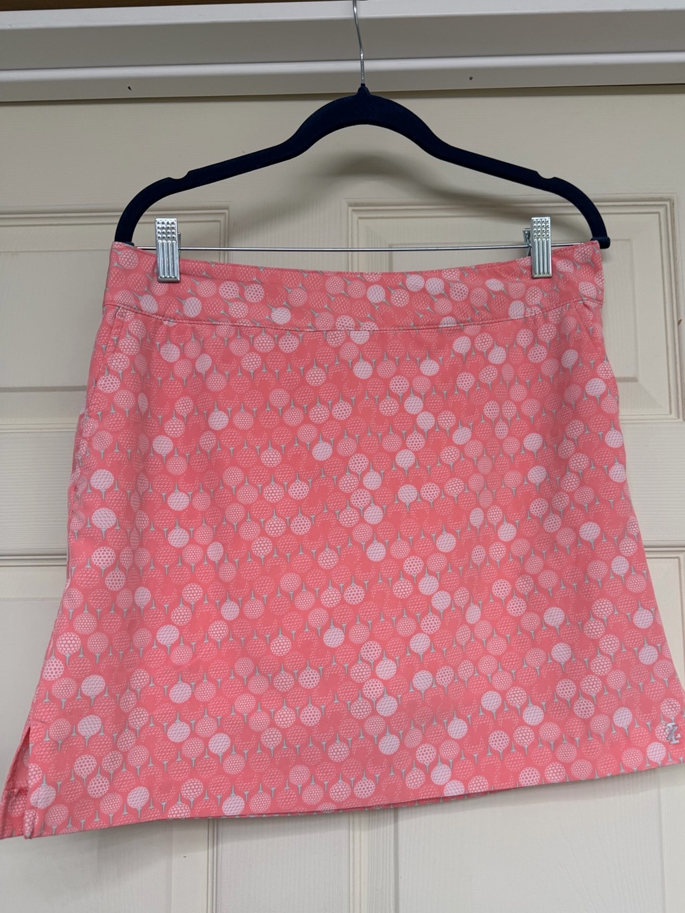 Izod Coral Pink golf tee Patterned Mini Skirt